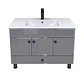 Mueble Vanitorio Bellmont Gris con Cubierta 100x47x80 cm (Incluye Cubierta de Loza) - Miniatura 9