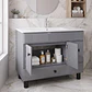 Mueble Vanitorio Bellmont Gris con Cubierta 100x47x80 cm (Incluye Cubierta de Loza) - Miniatura 4
