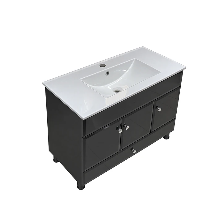 Mueble Vanitorio Bellmont Negro con Cubierta 100x47x80 cm (Incluye Cubierta de Loza) 7