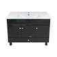 Mueble Vanitorio Bellmont Negro con Cubierta 100x47x80 cm (Incluye Cubierta de Loza) - Miniatura 1