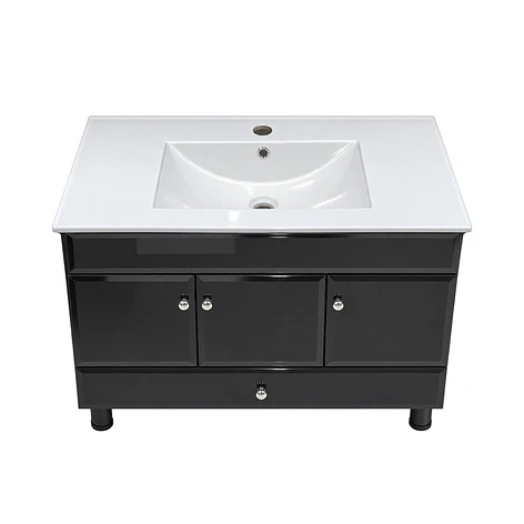 Mueble Vanitorio Bellmont Negro con Cubierta 100x47x80 cm (Incluye Cubierta de Loza) 9
