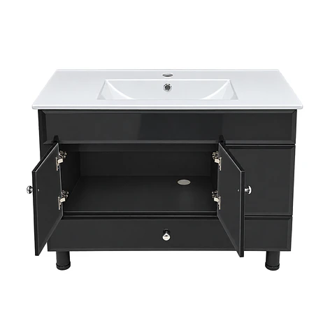 Mueble Vanitorio Bellmont Negro con Cubierta 100x47x80 cm (Incluye Cubierta de Loza) 10