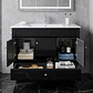 Mueble Vanitorio Bellmont Negro con Cubierta 100x47x80 cm (Incluye Cubierta de Loza) - Miniatura 2