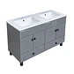 Mueble Vanitorio Doble Bellmont Gris con Cubierta 120x47x80 cm (Incluye Cubierta de Loza) - Miniatura 9
