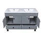 Mueble Vanitorio Doble Bellmont Gris con Cubierta 120x47x80 cm (Incluye Cubierta de Loza) - Miniatura 7