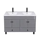 Mueble Vanitorio Doble Bellmont Gris con Cubierta 120x47x80 cm (Incluye Cubierta de Loza) - Miniatura 6