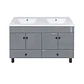 Mueble Vanitorio Doble Bellmont Gris con Cubierta 120x47x80 cm (Incluye Cubierta de Loza) - Miniatura 1