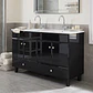 Mueble Vanitorio Doble Bellmont Negro con Cubierta 120x47x80 cm (Incluye Cubierta de Loza) - Miniatura 2