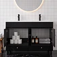 Mueble Vanitorio Doble Bellmont Negro con Cubierta 120x47x80 cm (Incluye Cubierta de Loza) - Miniatura 3