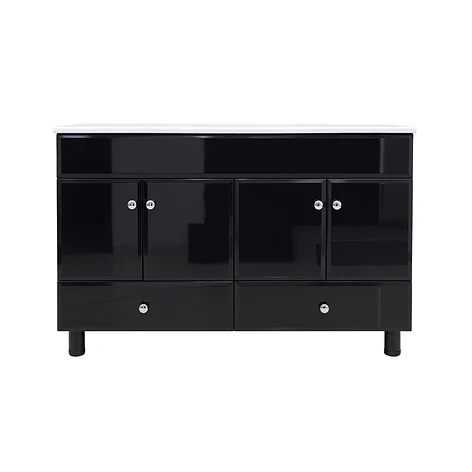 Mueble Vanitorio Doble Bellmont Negro con Cubierta 120x47x80 cm (Incluye Cubierta de Loza) 7