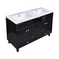 Mueble Vanitorio Doble Bellmont Negro con Cubierta 120x47x80 cm (Incluye Cubierta de Loza) - Miniatura 6