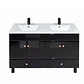 Mueble Vanitorio Doble Bellmont Negro con Cubierta 120x47x80 cm (Incluye Cubierta de Loza) - Miniatura 9