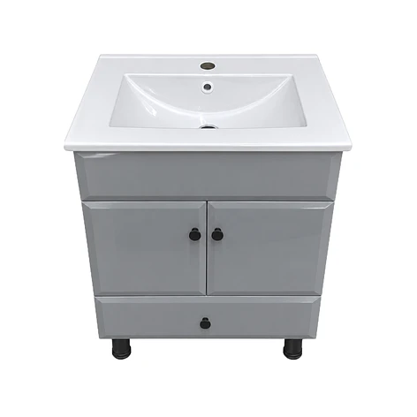 Mueble Vanitorio Bellmont Gris con Cubierta 60x47x80 cm (Incluye Cubierta de Loza) 5