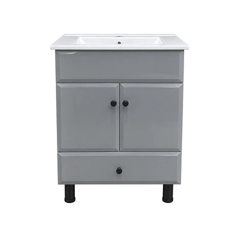 Mueble Vanitorio Bellmont Gris con Cubierta 60x47x80 cm (Incluye Cubierta de Loza) 1