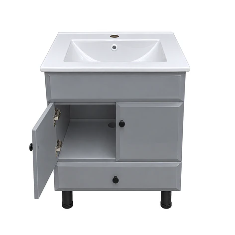 Mueble Vanitorio Bellmont Gris con Cubierta 60x47x80 cm (Incluye Cubierta de Loza) 8