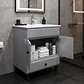 Mueble Vanitorio Bellmont Gris con Cubierta 60x47x80 cm (Incluye Cubierta de Loza) - Miniatura 3