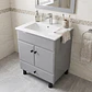 Mueble Vanitorio Bellmont Gris con Cubierta 60x47x80 cm (Incluye Cubierta de Loza) - Miniatura 4