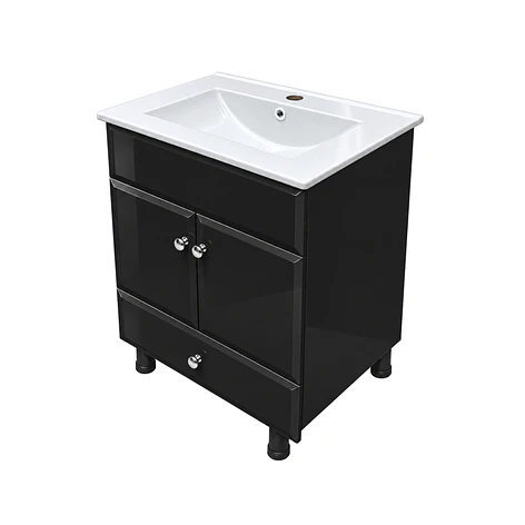 Mueble Vanitorio Bellmont Negro con Cubierta 60x47x80 cm (Incluye Cubierta de Loza) 7