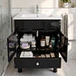 Mueble Vanitorio Bellmont Negro con Cubierta 60x47x80 cm (Incluye Cubierta de Loza) - Miniatura 4