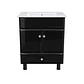 Mueble Vanitorio Bellmont Negro con Cubierta 60x47x80 cm (Incluye Cubierta de Loza) - Miniatura 1