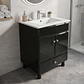 Mueble Vanitorio Bellmont Negro con Cubierta 60x47x80 cm (Incluye Cubierta de Loza) - Miniatura 2