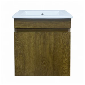 Mueble de Baño Domus Nogal con Cubierta a Muro 41x41x47 cm