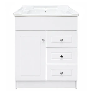 Mueble Vanitorio JK Blanco 70x47x80 cm (Incluye Cubierta de Loza Relieve 856)