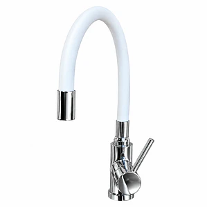 Llave Monomando Flexible para Lavaplatos Blanca CG22B