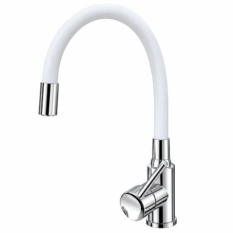 Llave Monomando Flexible para Lavaplatos Blanca CG22B 7
