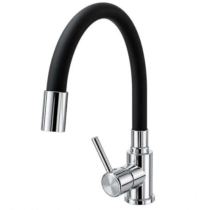 Llave Monomando Flexible para Lavaplatos Blanca CG22N 1
