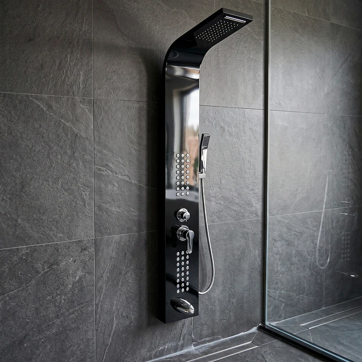Columna Ducha Deluxe Negra CD127N 1