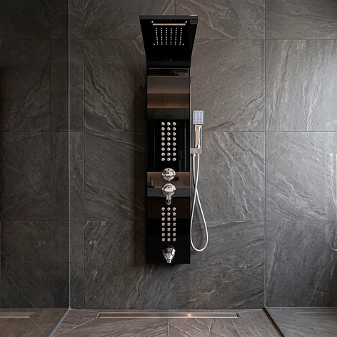 Columna Ducha Deluxe Negra CD127N 2