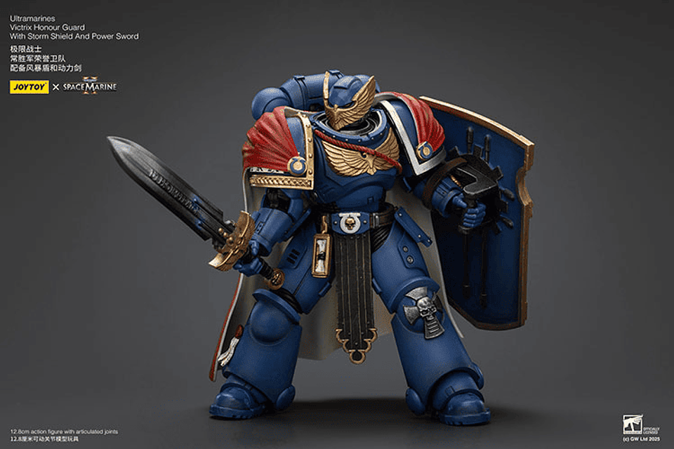 Ultramarines Guardia de Honor Victrix con Escudo de Tormenta y Espada de Poder 9