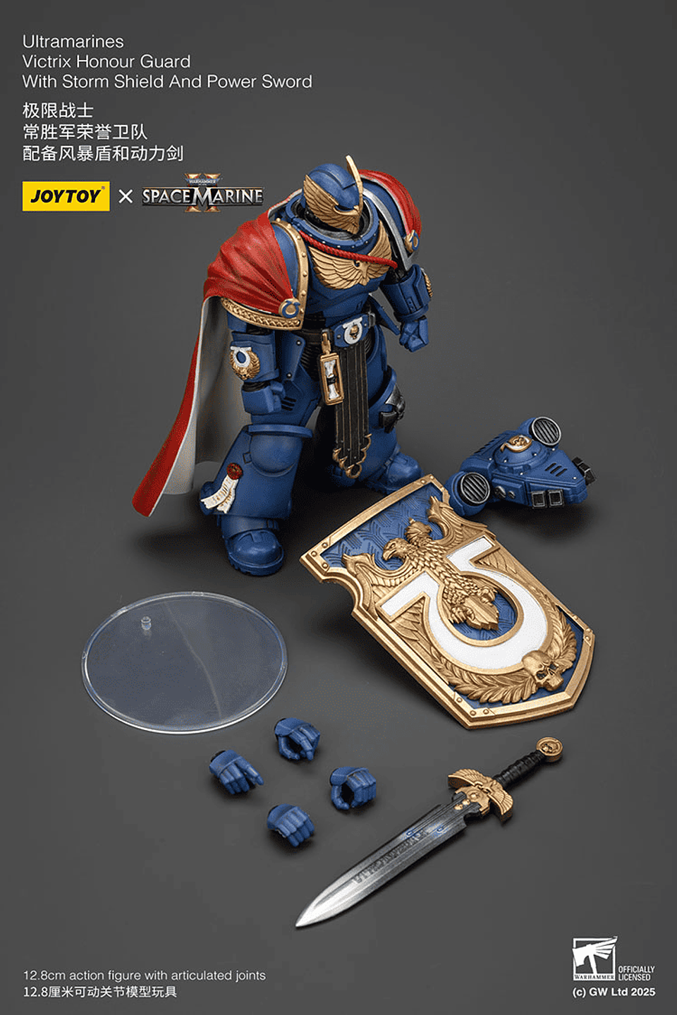 Ultramarines Guardia de Honor Victrix con Escudo de Tormenta y Espada de Poder 12