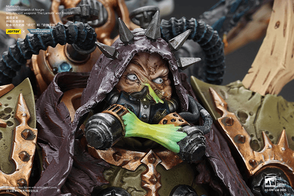 Demonio de Nurgle Primarca Mortarion Con las armas ancestrales 'La Linterna' y 'Silencio'. 12