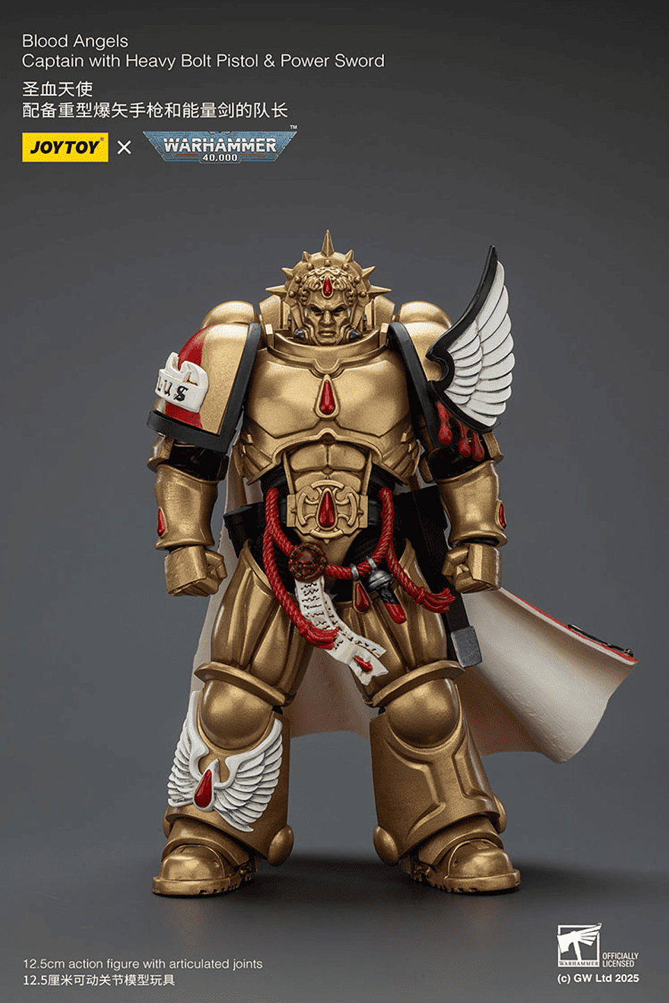 Blood Angels Capitán con Pistola Bólter Pesada y Espada de Energía 7