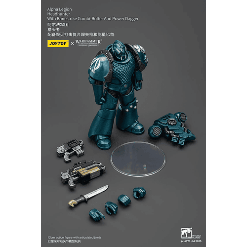 Alpha Legion Cazador de Cabezas con Bólter combinado Banestrike y daga de energía 10