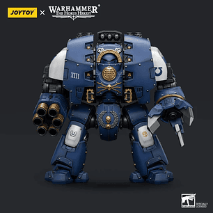 Ultramarines Dreadnought Leviatán con Lanza de Fusión Ciclónica y Garra de Asedio