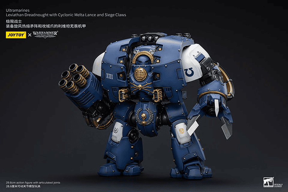 Ultramarines Dreadnought Leviatán con Lanza de Fusión Ciclónica y Garra de Asedio 2