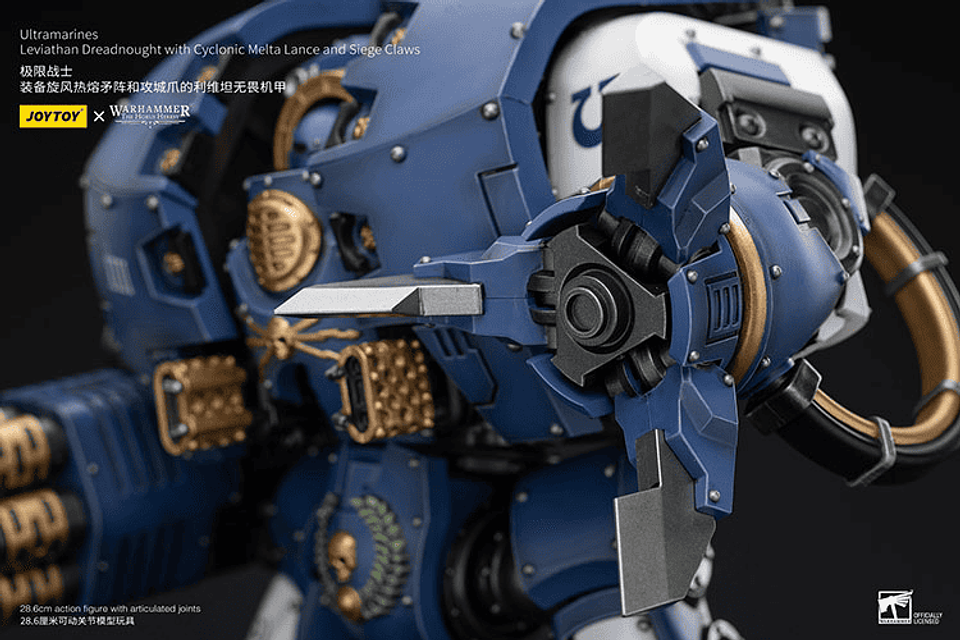 Ultramarines Dreadnought Leviatán con Lanza de Fusión Ciclónica y Garra de Asedio 10