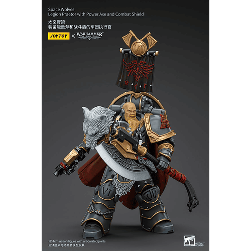 Space Wolves Pretor con Hacha de Energía y Escudo de Combate 8