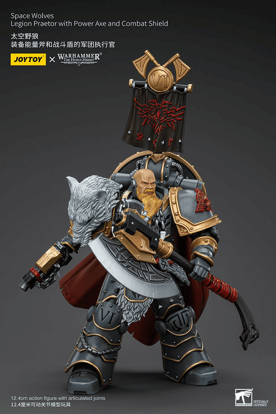 Space Wolves Pretor con Hacha de Energía y Escudo de Combate 8