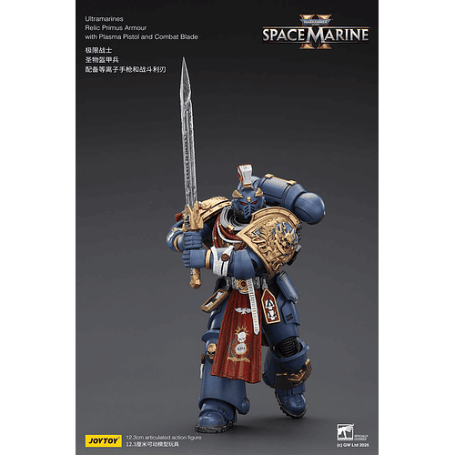 Ultramarines Armadura Reliquia Primus con Pistola de Plasma y Hoja de Combate 5