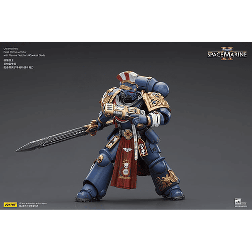Ultramarines Armadura Reliquia Primus con Pistola de Plasma y Hoja de Combate 7