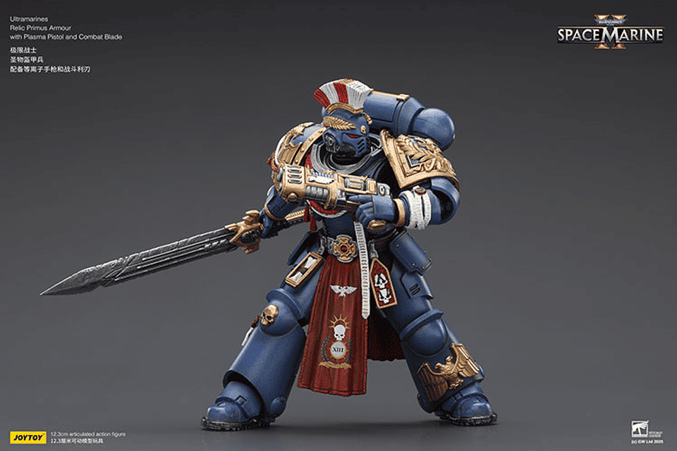 Ultramarines Armadura Reliquia Primus con Pistola de Plasma y Hoja de Combate 7