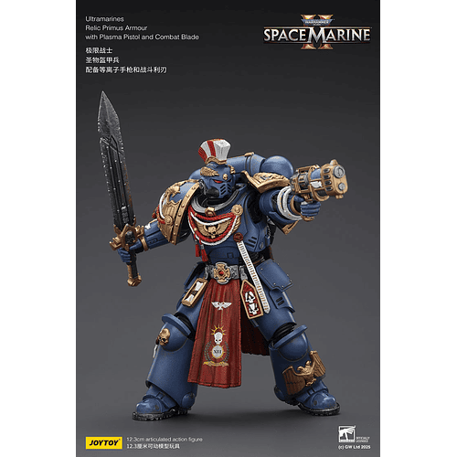 Ultramarines Armadura Reliquia Primus con Pistola de Plasma y Hoja de Combate 9