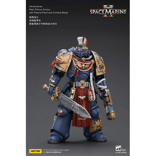 Ultramarines Armadura Reliquia Primus con Pistola de Plasma y Hoja de Combate 10