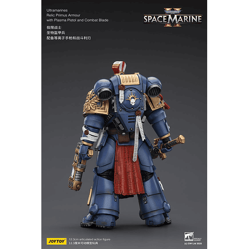 Ultramarines Armadura Reliquia Primus con Pistola de Plasma y Hoja de Combate 11