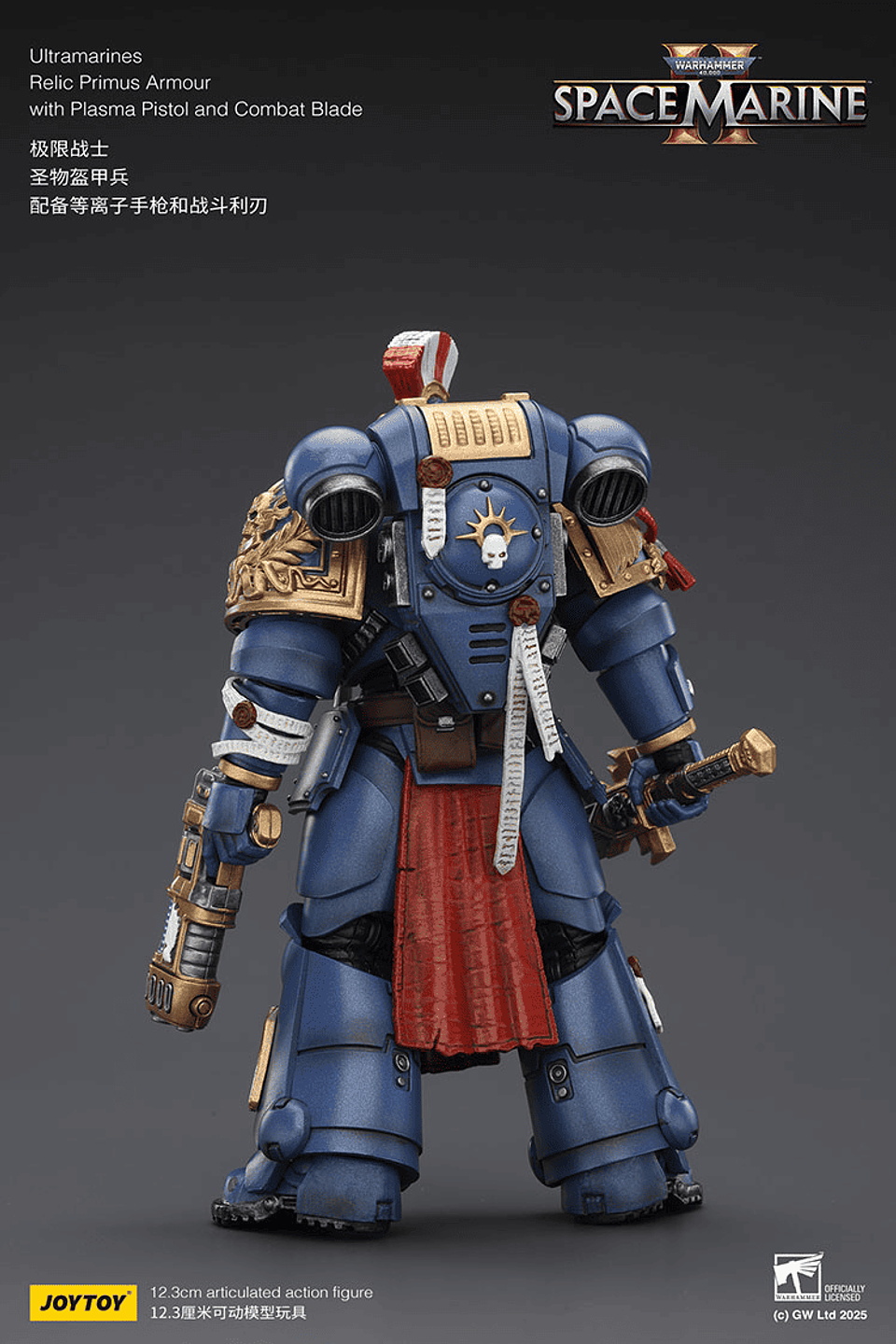 Ultramarines Armadura Reliquia Primus con Pistola de Plasma y Hoja de Combate 11