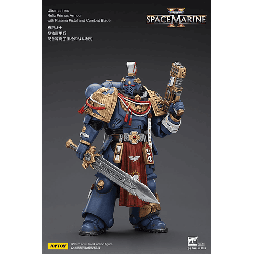 Ultramarines Armadura Reliquia Primus con Pistola de Plasma y Hoja de Combate 12